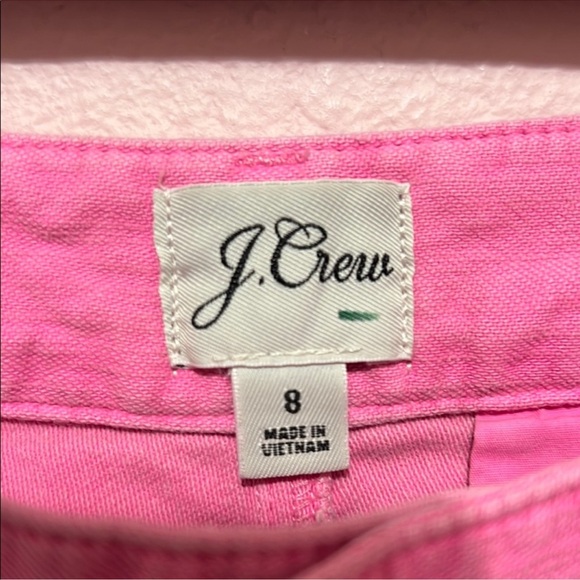 J. Crew Women's High Rise Garment-Dyed Foundry Pants-Barbie Pink Size 8 - Picture 4 of 7